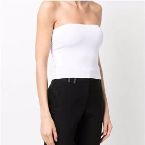 Brunello Cucinelli Soft White Tube Top